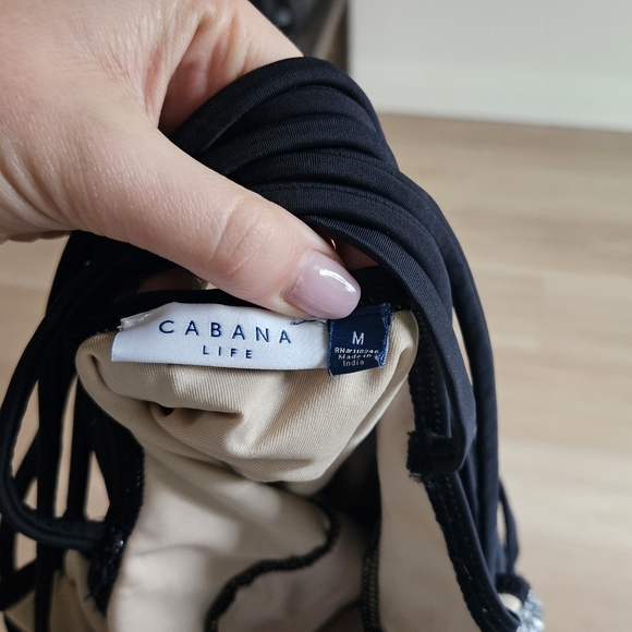 Cabana Life Black and Tan Swimsuit - Picture 2 of 4